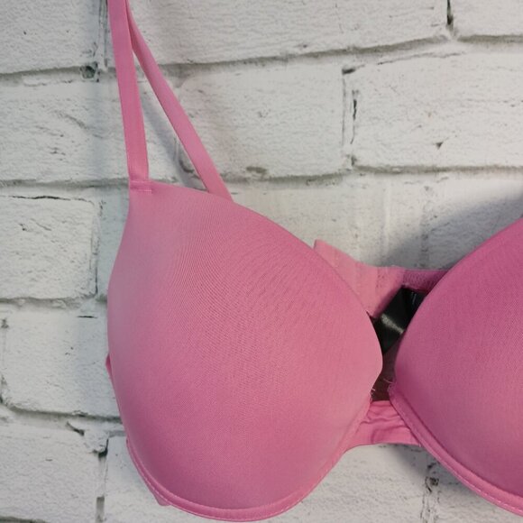 WOMENS STEVE MADDEN PINK PADDED UNDERWIRE BRA SIZE 38C - Picture 6 of 9